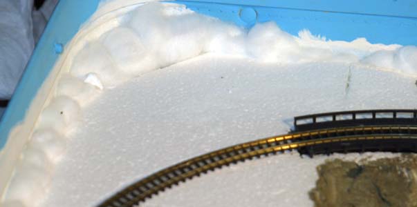 flat, bare styrofoam